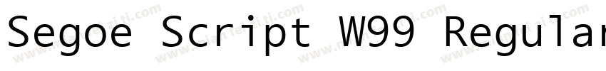 Segoe Script W99 Regular字体转换
